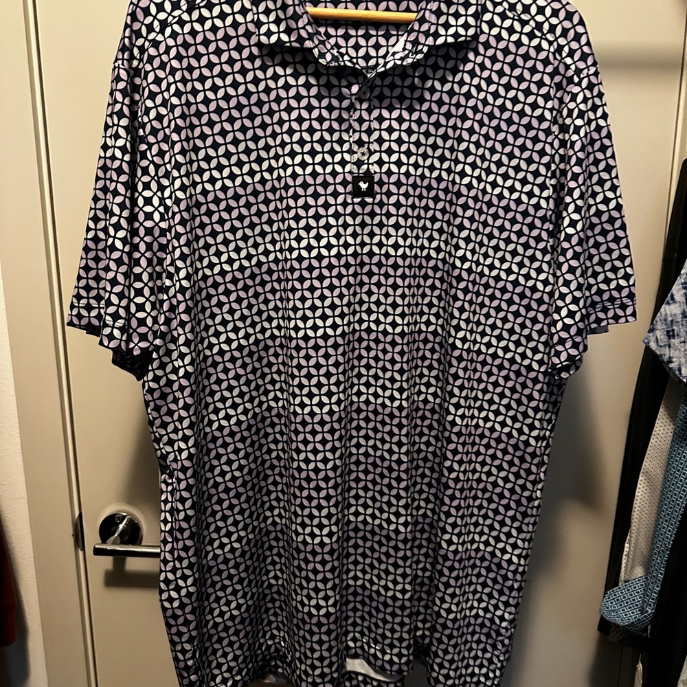 Bad Birdie Black and White Polo Shirt